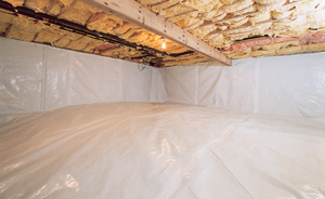 Crawl Space Moisture Barrier After in Lowell