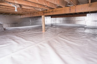 crawl space vapor barrier in Framingham installed by our contractors