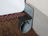 French Drain or Drain Tile system installed in a Massachusetts crawl space