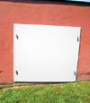 head-on view of one of our doors installed in Marlborough for crawl spaces