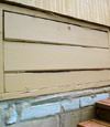 an old-fashioned crawl space door in Marlborough about to be replaced