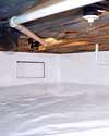 a sealed crawl space installation in Framingham