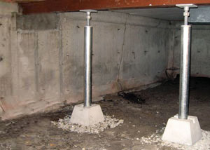Crawl space jack post installation North Andover