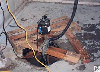 A Arlington sump pump system that failed and lead to a basement flood.