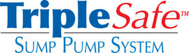 Sump pump system logo for our TripleSafe™, available in areas like Tewksbury