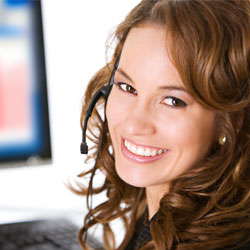 A basement waterproofing customer service specialist in Lawrence scheduling an appointment.