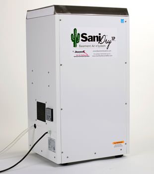 A Energy Efficient basement dehumidifier installed in a finished basement in Everett