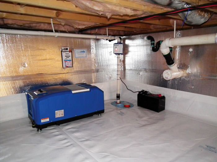 Crawl Space Dehumidification System In Boston Lowell