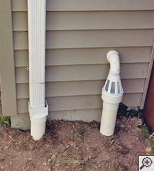 No-freeze basement drain discharge line in Waltham