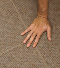 Carpeted Floor Tiles installed in Waltham, Massachusetts