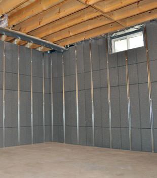 Installed basement wall panels installed in Haverhill