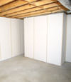 Fiberglass insulated basement wall system in Revere, MA